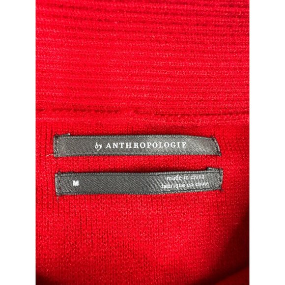 NWT Anthropologie Off Shoulder Sweater Sz M Red AS IS - Picture 4 of 9